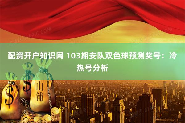 配资开户知识网 103期安队双色球预测奖号：冷热号分析